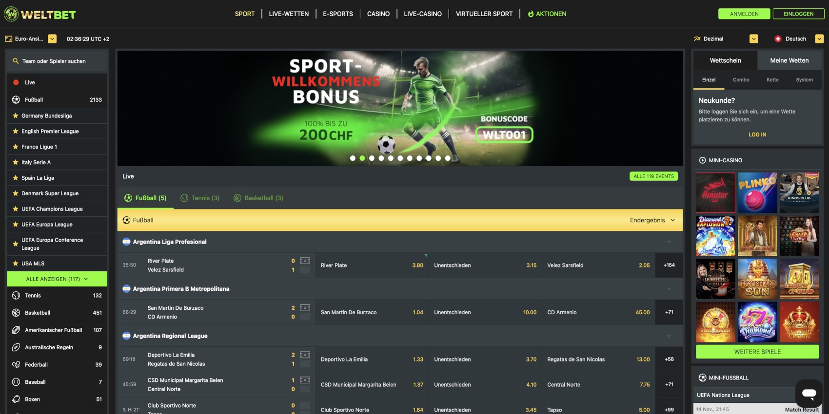 Weltbet Bonus