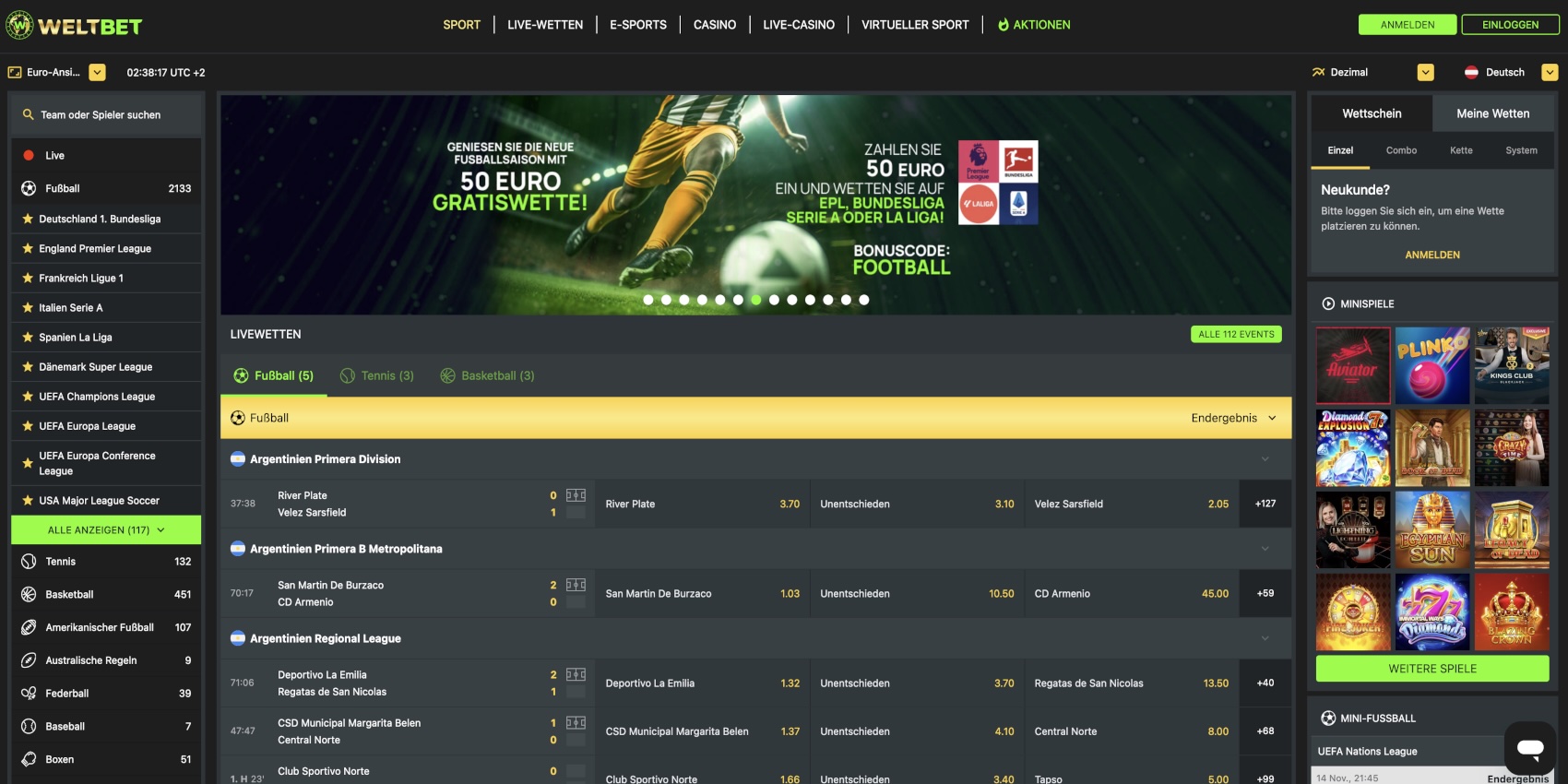Weltbet Sportwetten